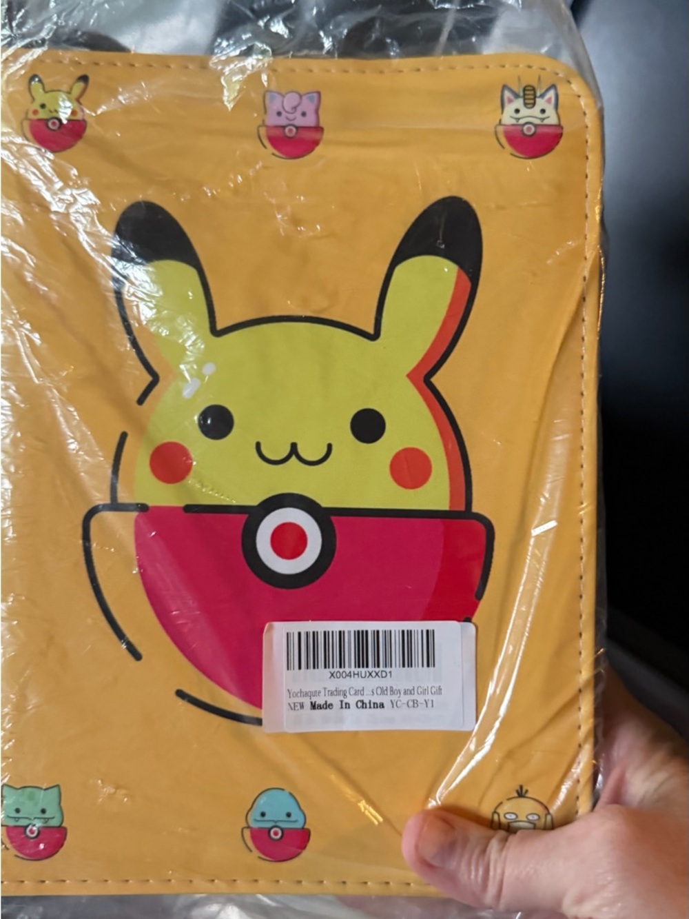 Yellow Pikachu Pokemon Card Binder NWT